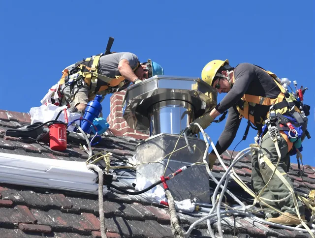 Protective chimney cap installed by West Hollywood Chimney Sweep in West Hollywood, CA