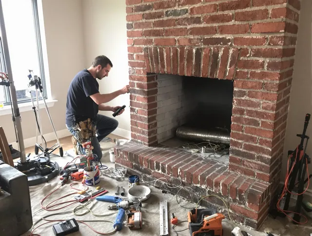 West Hollywood Chimney Sweep specialist finalizing chimney liner service in West Hollywood, CA