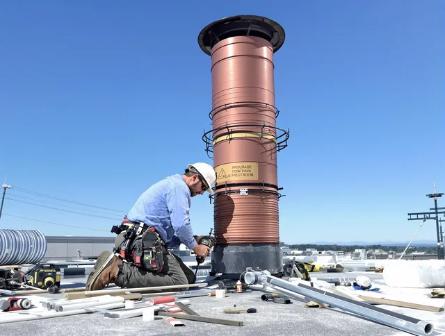 Installed chimney liner by West Hollywood Chimney Sweep in West Hollywood, CA