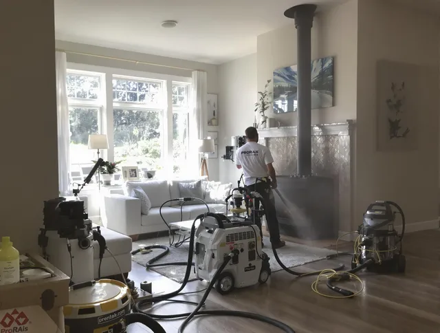 Soot removal service by West Hollywood Chimney Sweep for a fireplace in West Hollywood, CA